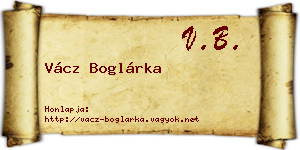 Vácz Boglárka névjegykártya